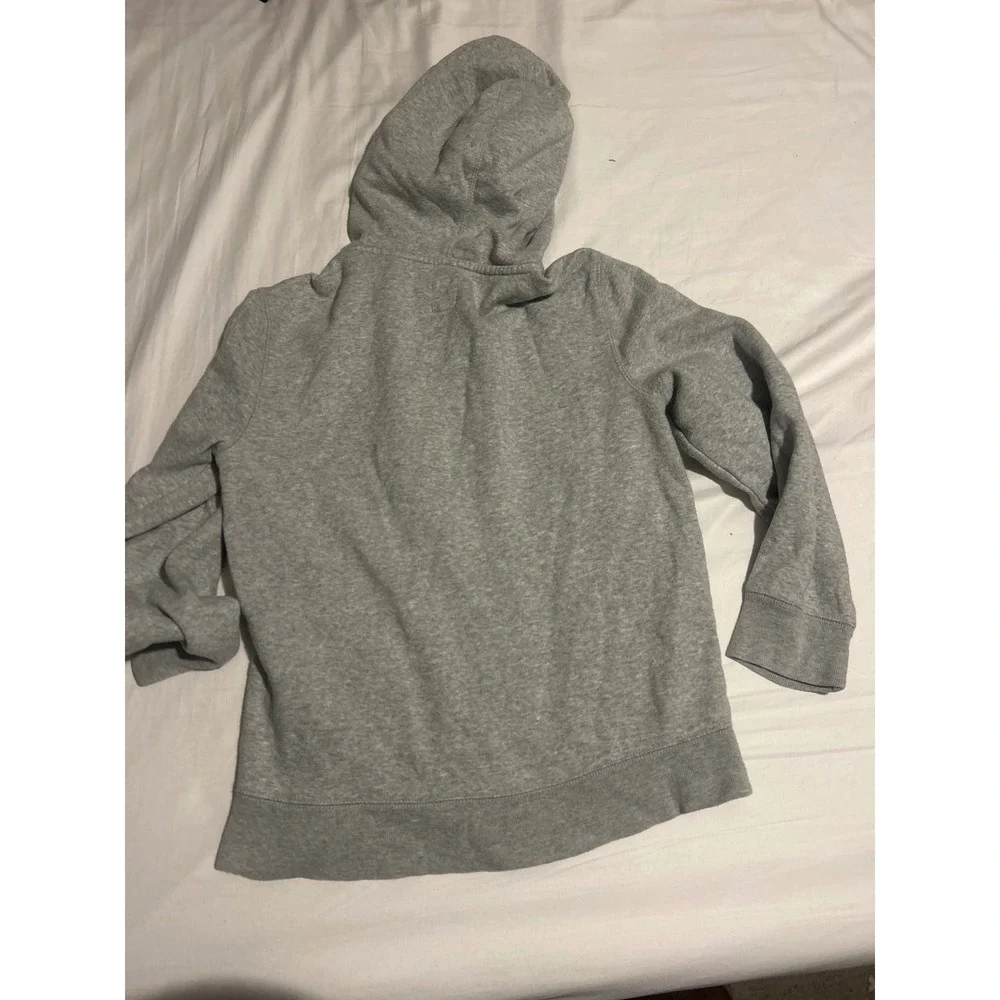 Gap Kids Heather Gray Full Zip Logo Hoodie Sweatshirt Boys Large L 10-12